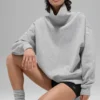 Maglione con collo alto Hazy - Grigio melange sportivo
