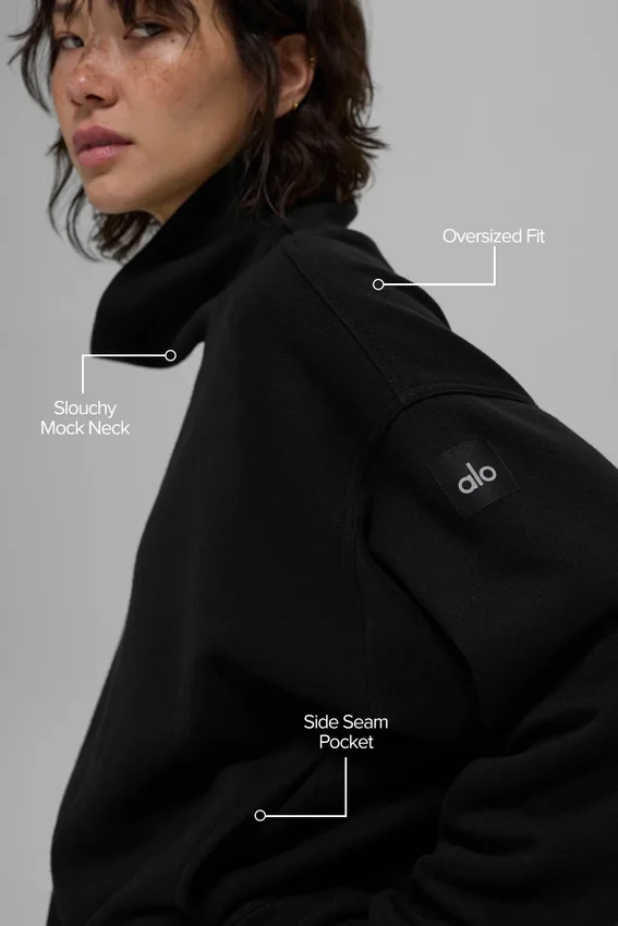 Maglione con collo alto Hazy - Nero