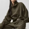 Maglione con collo alto Hazy - Olivo