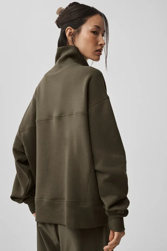 Maglione con collo alto Hazy - Olivo