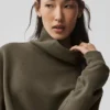 Maglione con collo alto Hazy - Olivo