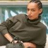 Maglione con collo alto Hazy - Olivo