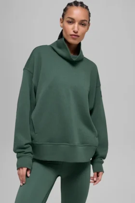 Maglione con collo alto Hazy - Verde trifoglio