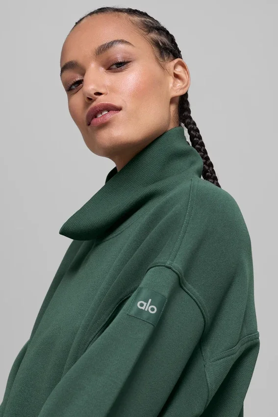 Maglione con collo alto Hazy - Verde trifoglio
