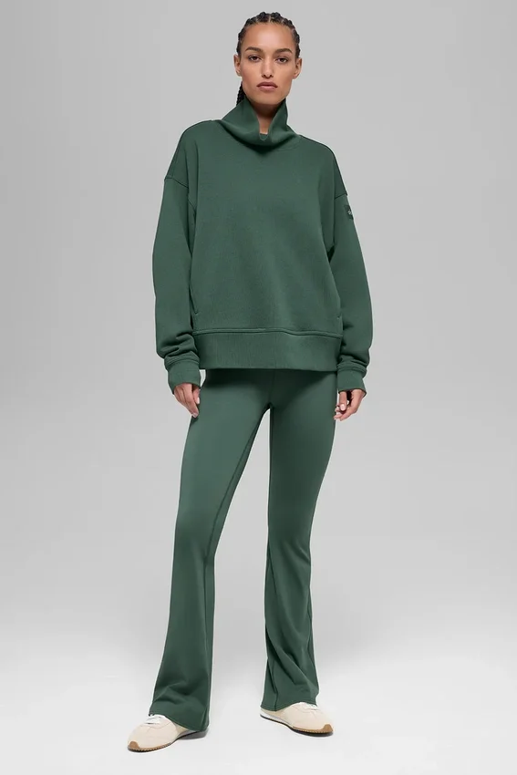 Maglione con collo alto Hazy - Verde trifoglio