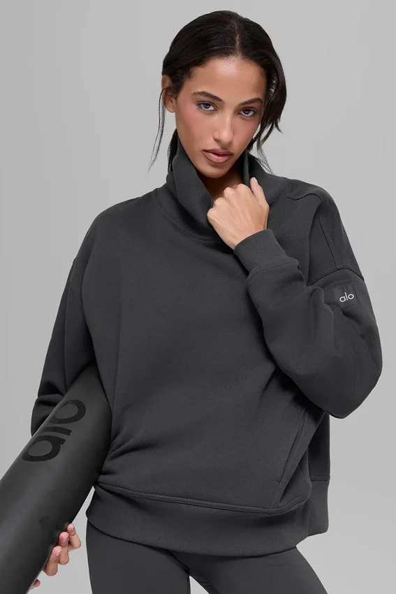 Maglione con collo alto sfumato - Antracite