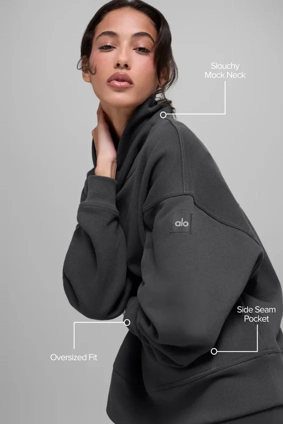 Maglione con collo alto sfumato - Antracite