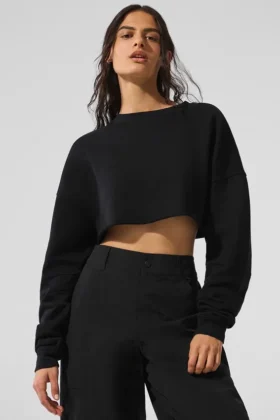 Maglione cortissimo - Nero