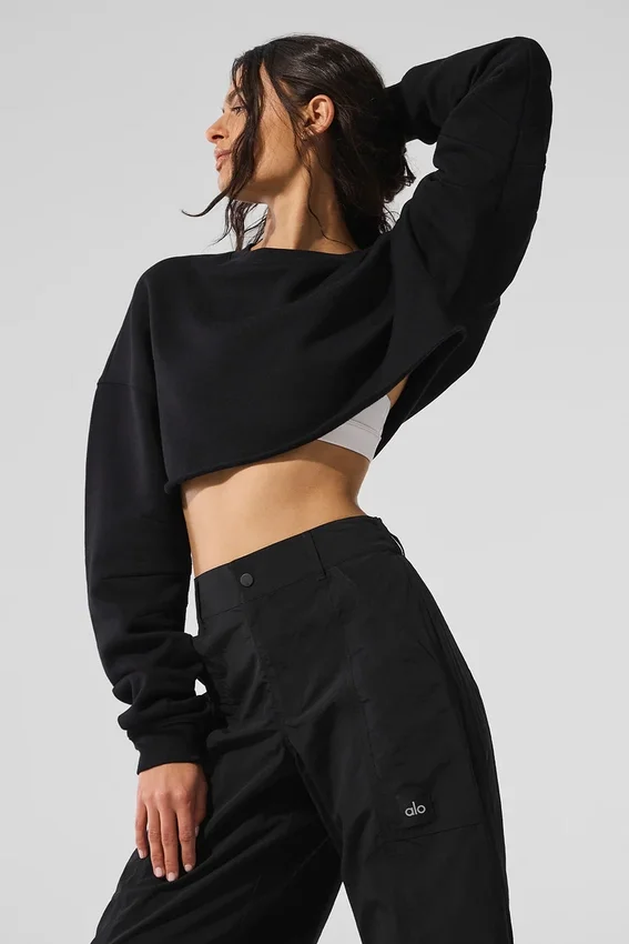 Maglione cortissimo - Nero