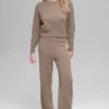 Maglione corto a girocollo New Class in lana e cashmere - Chai Latte