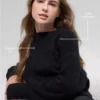 Maglione corto a girocollo "New Class" in lana e cashmere - Nero