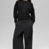 Maglione corto a girocollo "New Class" in lana e cashmere - Nero