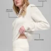 Maglione corto a girocollo New Class in misto lana e cashmere - Avorio
