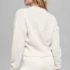 Maglione corto a girocollo New Class in misto lana e cashmere - Avorio