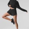 Maglione corto a girocollo Sway - Nero