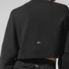 Maglione corto a girocollo Sway - Nero