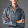 Maglione corto Afterglow - Grigio acciaio