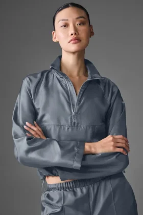 Maglione corto Afterglow - Grigio acciaio