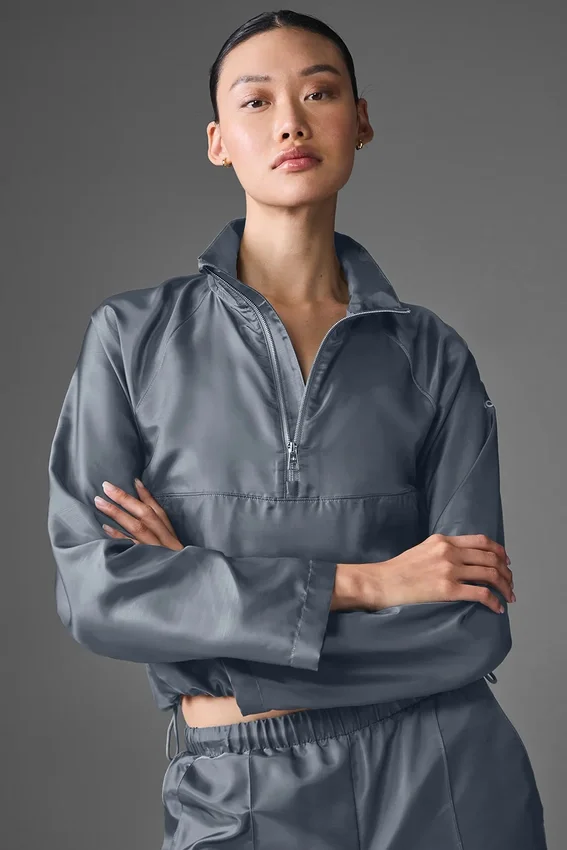 Maglione corto Afterglow - Grigio acciaio