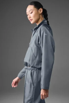 Maglione corto Afterglow – Grigio acciaio