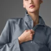 Maglione corto Afterglow - Grigio acciaio