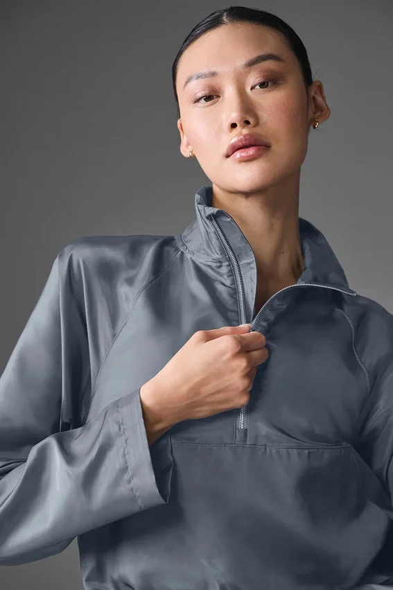 Maglione corto Afterglow - Grigio acciaio