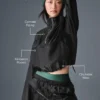 Maglione corto Afterglow - Nero