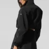 Maglione corto Alumni con zip a 1/4 - Nero