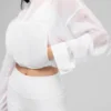 Maglione corto con zip a 1/4 Aerial - Bianco