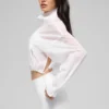 Maglione corto con zip a 1/4 Aerial - Bianco