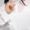Maglione corto con zip a 1/4 Aerial - Bianco