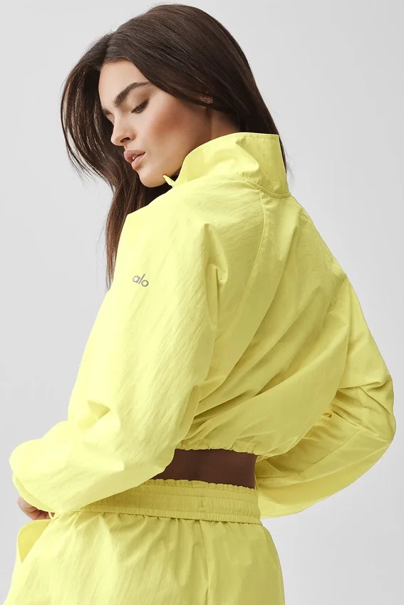 Maglione corto con zip a 1/4 per ex studenti - Sunshine