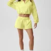 Maglione corto con zip a 1/4 per ex studenti - Sunshine