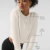 Maglione corto in maglia "Snuggle up" - Avorio