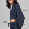 Maglione corto Sway a girocollo - Blu navy