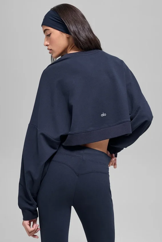 Maglione corto Sway a girocollo - Blu navy
