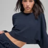 Maglione corto Sway a girocollo - Blu navy