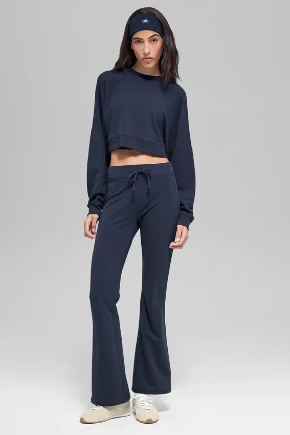 Maglione corto Sway a girocollo - Blu navy