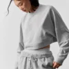 Maglione corto Sway a girocollo - Grigio melange sportivo