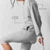 Maglione corto Sway a girocollo - Grigio melange sportivo