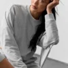 Maglione corto Sway a girocollo - Grigio melange sportivo
