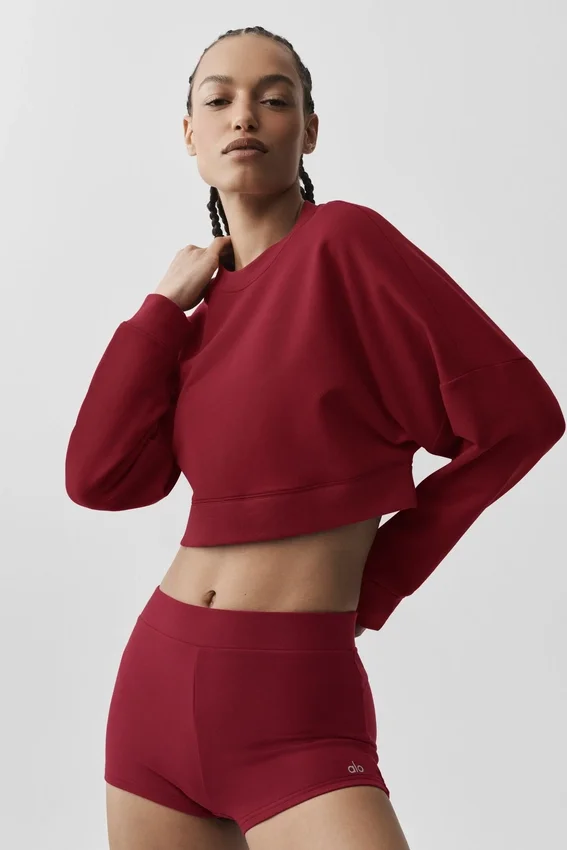 Maglione corto Sway a girocollo - Rosso Summer Romance