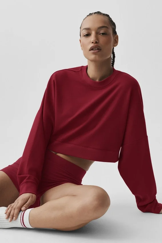 Maglione corto Sway a girocollo - Rosso Summer Romance