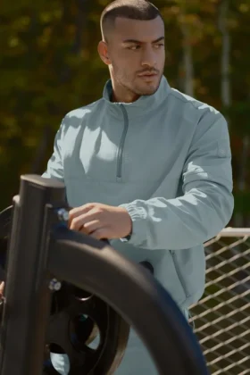 Maglione da track Takeaway leggero - Salvia del deserto