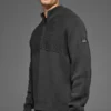 Maglione Domain Shift a maglia a coste con zip a 1/4 - Antracite