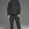 Maglione Domain Shift a maglia a coste con zip a 1/4 - Antracite