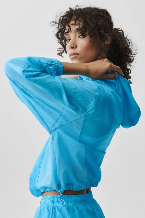 Maglione Go Time con zip a 1/4 - Blu azzurro