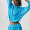 Maglione Go Time con zip a 1/4 - Blu azzurro