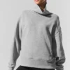 Maglione Hazy con collo alto - Grigio melange scuro