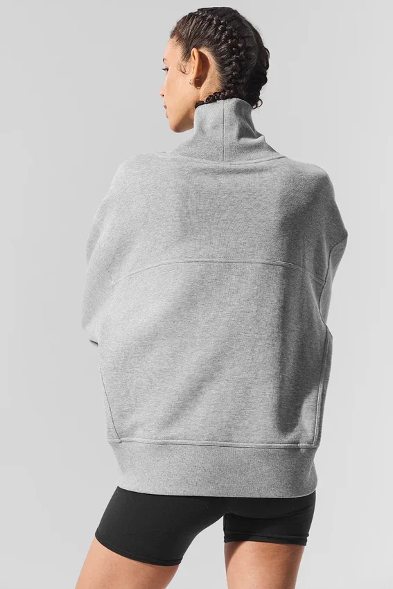 Maglione Hazy con collo alto - Grigio melange scuro